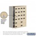 Salsbury Cell Phone Storage Locker - with Front Access Panel - 6 Door High Unit (8 Inch Deep Compartments) - 16 A Doors (15 usable) and 4 B Doors - Sandstone - Recessed Mounted - Resettable Combination Locks  19168-20SRC